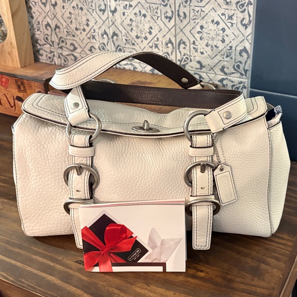 Vintage white Chelsea Leather Handbag - Picture 1 of 10